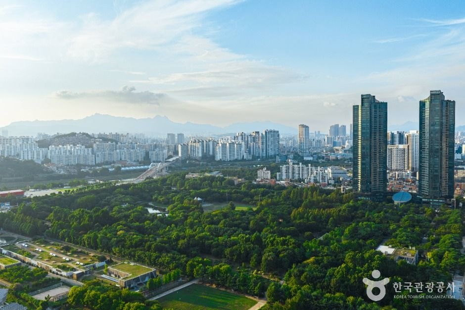 Aerial view of Seoul Forest Park